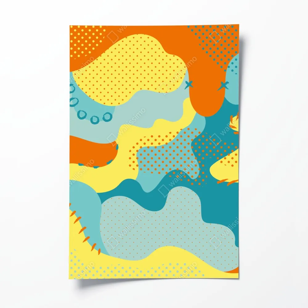 Plakat żywy abstrakcyjny motyw pop-art – Wallissimo® Plakat żywy abstrakcyjny motyw pop-art – Wallissimo®