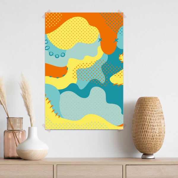 Plakat żywy abstrakcyjny motyw pop-art – Wallissimo® Plakat żywy abstrakcyjny motyw pop-art – Wallissimo®