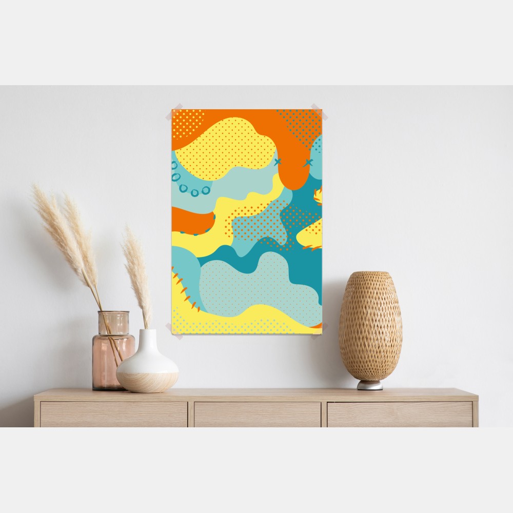 Plakat żywy abstrakcyjny motyw pop-art – Wallissimo® Plakat żywy abstrakcyjny motyw pop-art – Wallissimo®