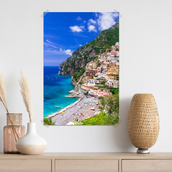 Plakat słoneczna panorama Positano na Wybrzeżu Amalfi – Wallissimo® Plakat słoneczna panorama Positano na Wybrzeżu Amalfi – Wallissimo®