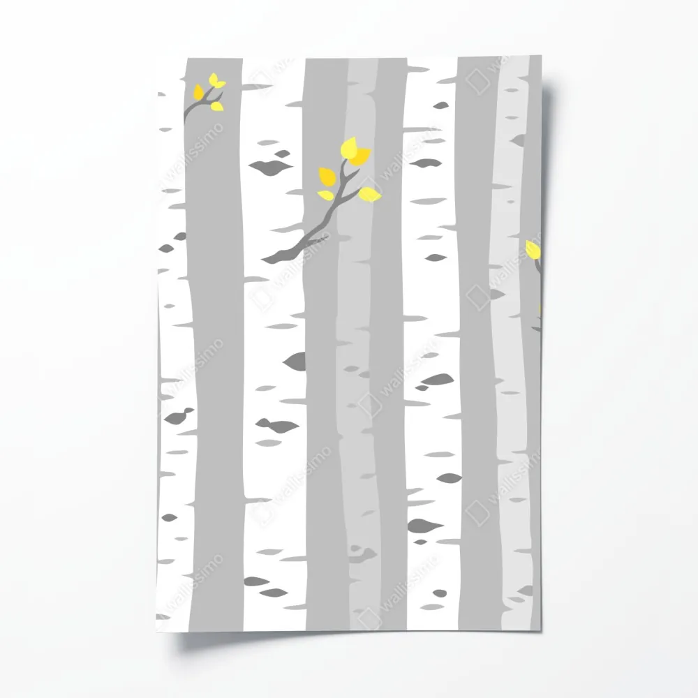 Plakat skandynawski las brzóz – Wallissimo® Plakat skandynawski las brzóz – Wallissimo®