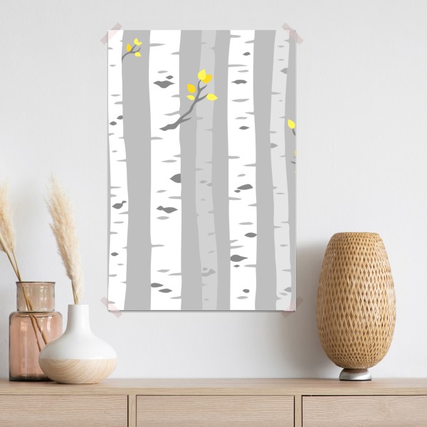 Plakat skandynawski las brzóz – Wallissimo® Plakat skandynawski las brzóz – Wallissimo®