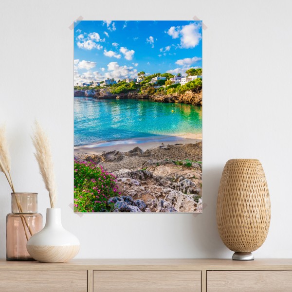 Plakat słoneczna Cala Esmeralda zatoka w turkusie – Wallissimo® Plakat słoneczna Cala Esmeralda zatoka w turkusie – Wallissimo®