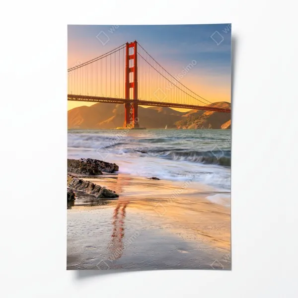 Plakat iryzujący różowy wzór piór – Wallissimo®