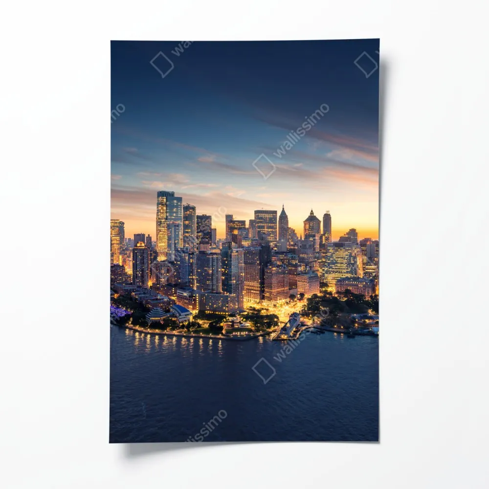 Plakat Manhattan panorama o wschodzie słońca – Wallissimo® Plakat Manhattan panorama o wschodzie słońca – Wallissimo®