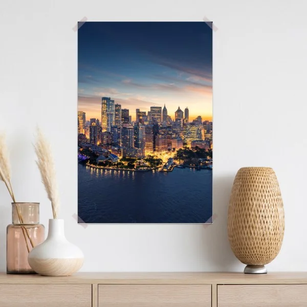 Plakat Manhattan panorama o wschodzie słońca – Wallissimo® Plakat Manhattan panorama o wschodzie słońca – Wallissimo®