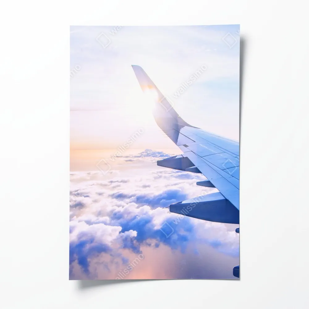 Plakat ponad chmurami widok z lotu ptaka – Wallissimo® Plakat ponad chmurami widok z lotu ptaka – Wallissimo®