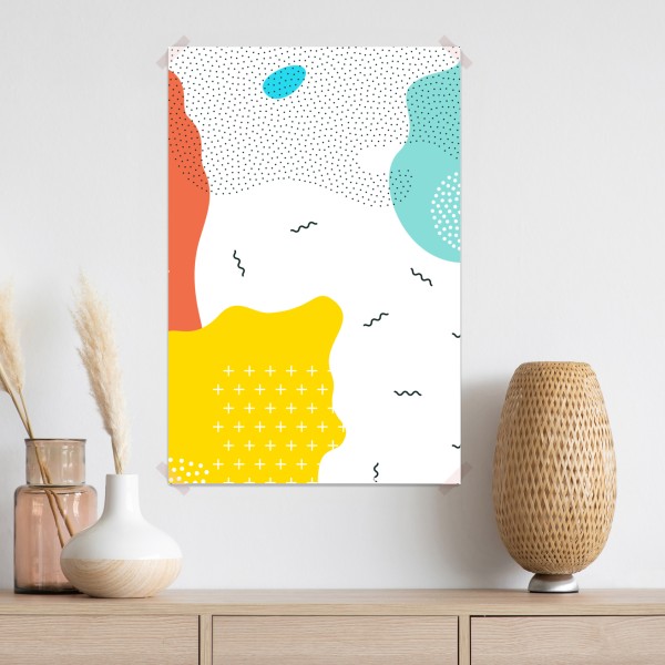 Plakat zabawne abstrakcyjne kształty w żywych kolorach – Wallissimo® Plakat zabawne abstrakcyjne kształty w żywych kolorach – Wallissimo®