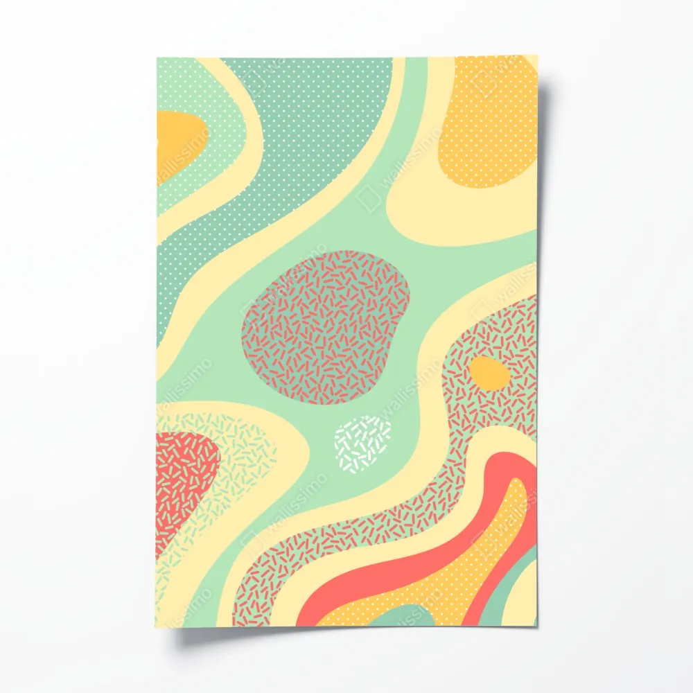 Plakat pastelowy organiczny wzór abstrakcyjny – Wallissimo® Plakat pastelowy organiczny wzór abstrakcyjny – Wallissimo®