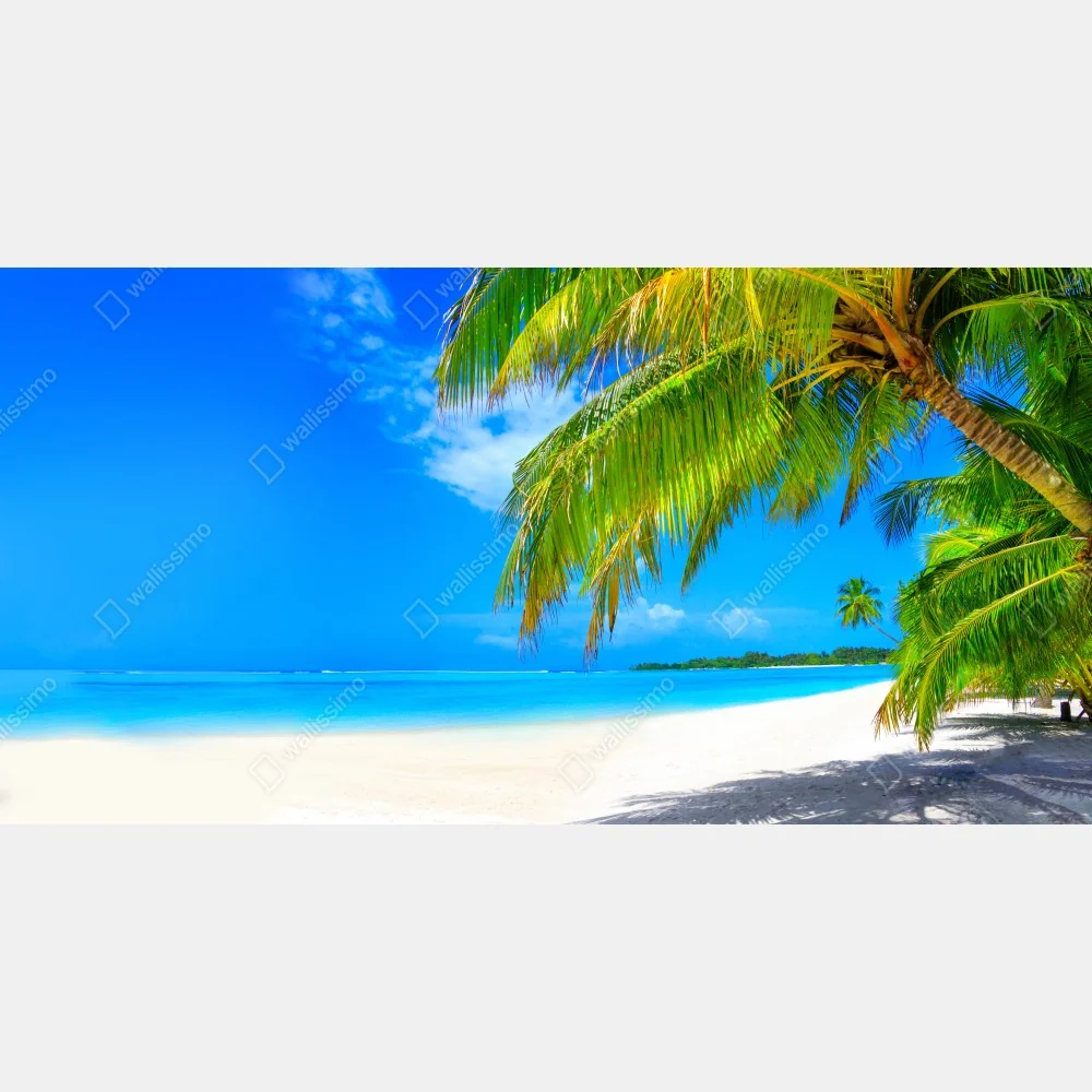 Plakat tropikalna turkusowa plaża – Wallissimo® Plakat tropikalna turkusowa plaża – Wallissimo®