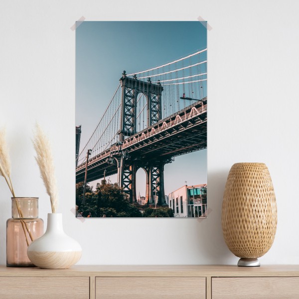 Plakat Manhattan most w miejskiej perspektywie – Wallissimo® Plakat Manhattan most w miejskiej perspektywie – Wallissimo®