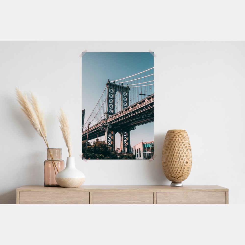 Plakat Manhattan most w miejskiej perspektywie – Wallissimo® Plakat Manhattan most w miejskiej perspektywie – Wallissimo®