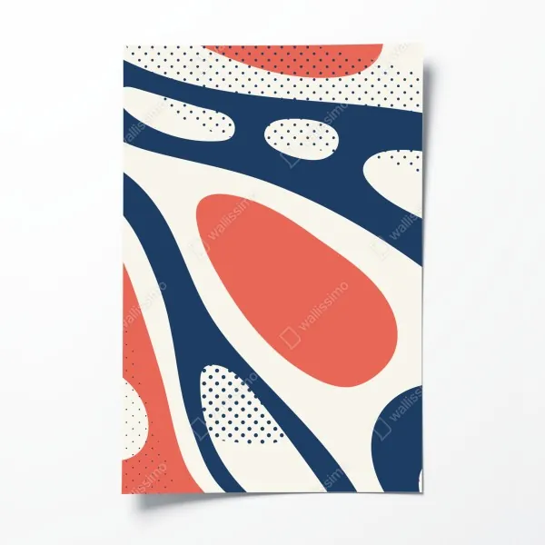 Plakat żywy memphis geometryczny wzór – Wallissimo®