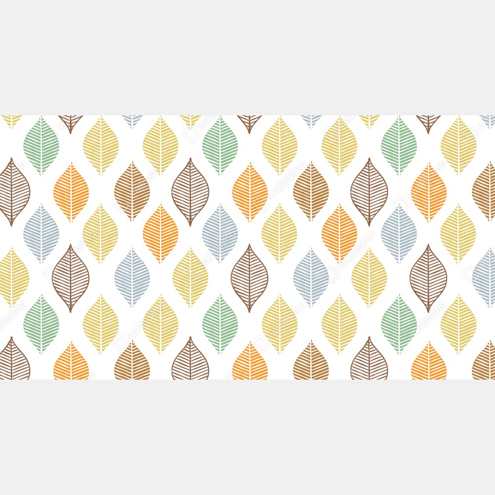 Plakat pastelowy wzór liści na ścianę – Wallissimo® Plakat pastelowy wzór liści na ścianę – Wallissimo®