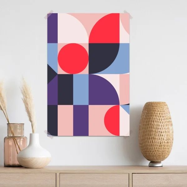 Plakat geometryczna pastelowa kompozycja – Wallissimo® Plakat geometryczna pastelowa kompozycja – Wallissimo®