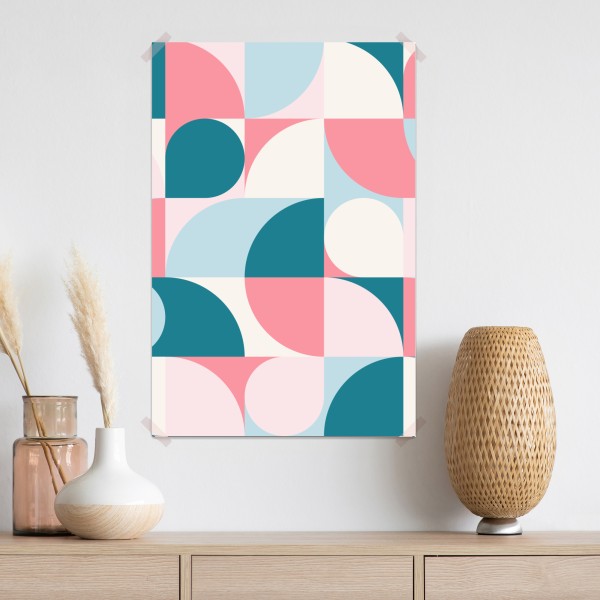 Plakat pastelowa geometryczna mozaika – Wallissimo® Plakat pastelowa geometryczna mozaika – Wallissimo®