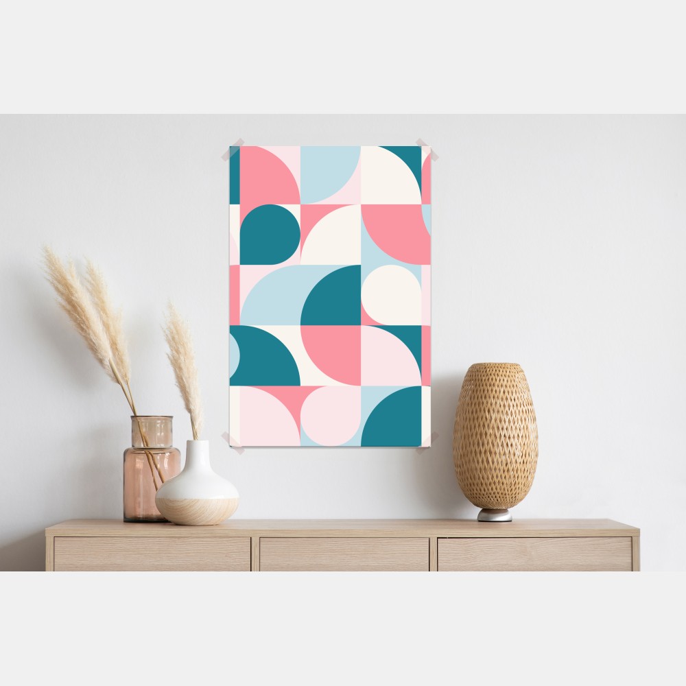 Plakat pastelowa geometryczna mozaika – Wallissimo® Plakat pastelowa geometryczna mozaika – Wallissimo®