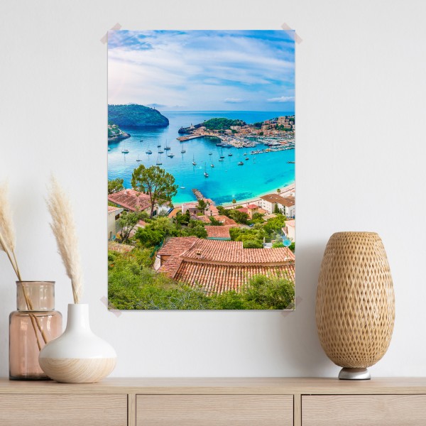Plakat słoneczna panorama Port de Soller – Wallissimo® Plakat słoneczna panorama Port de Soller – Wallissimo®