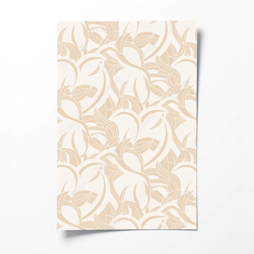 Plakat beżowy liściasty wzór botaniczny – Wallissimo® Plakat beżowy liściasty wzór botaniczny – Wallissimo®