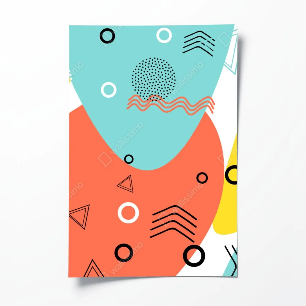 Plakat radosny geometryczny wzór – Wallissimo® Plakat radosny geometryczny wzór – Wallissimo®