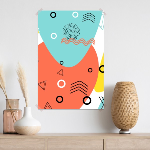 Plakat radosny geometryczny wzór – Wallissimo® Plakat radosny geometryczny wzór – Wallissimo®