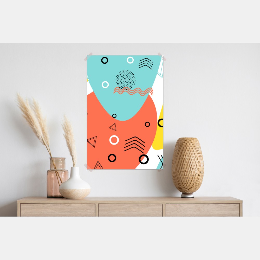 Plakat radosny geometryczny wzór – Wallissimo® Plakat radosny geometryczny wzór – Wallissimo®