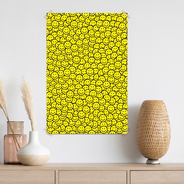 Plakat wzór z uśmiechniętymi buźkami – Wallissimo® Plakat wzór z uśmiechniętymi buźkami – Wallissimo®