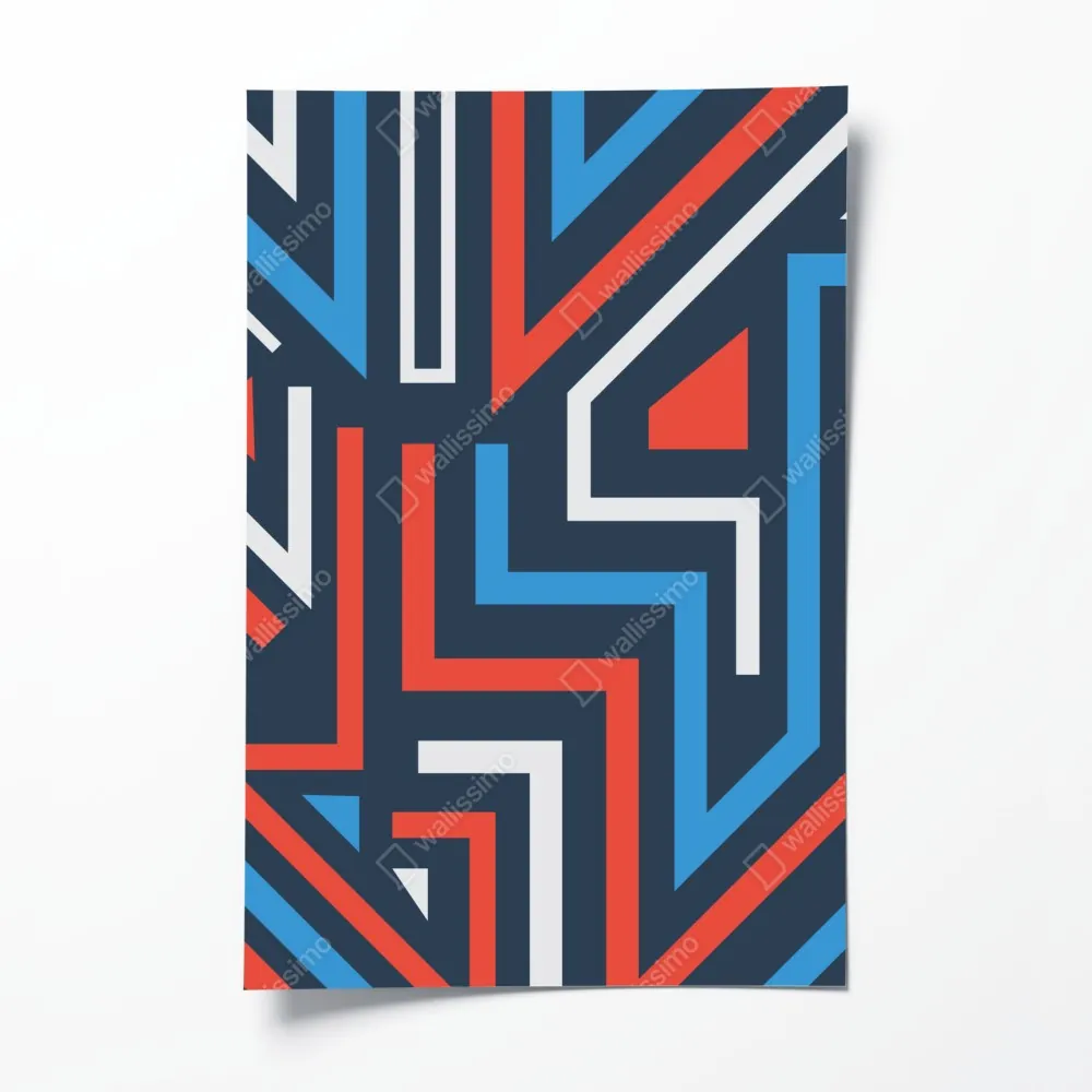 Plakat odważne geometryczne linie – Wallissimo® Plakat odważne geometryczne linie – Wallissimo®
