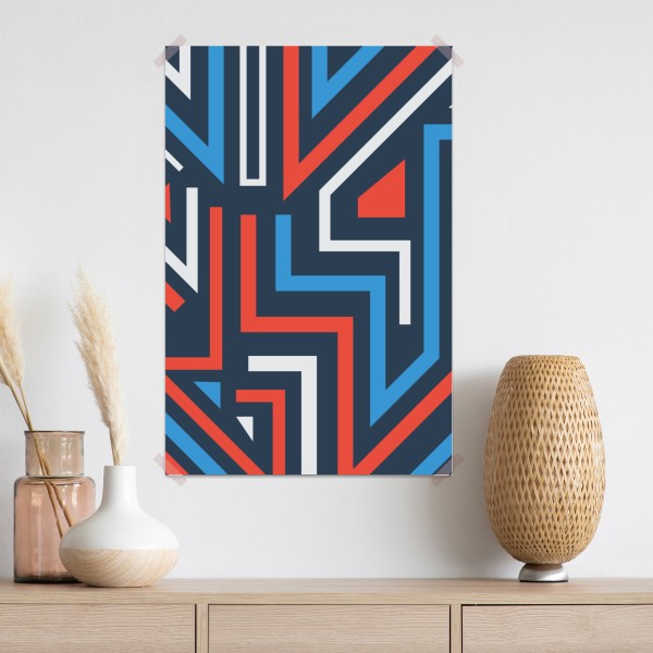 Plakat odważne geometryczne linie – Wallissimo® Plakat odważne geometryczne linie – Wallissimo®