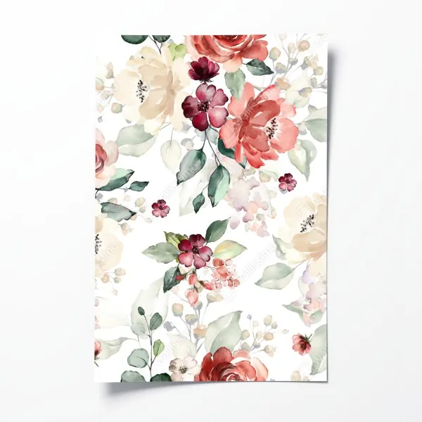 Plakat stylizowany wzór fal morskich – Wallissimo®