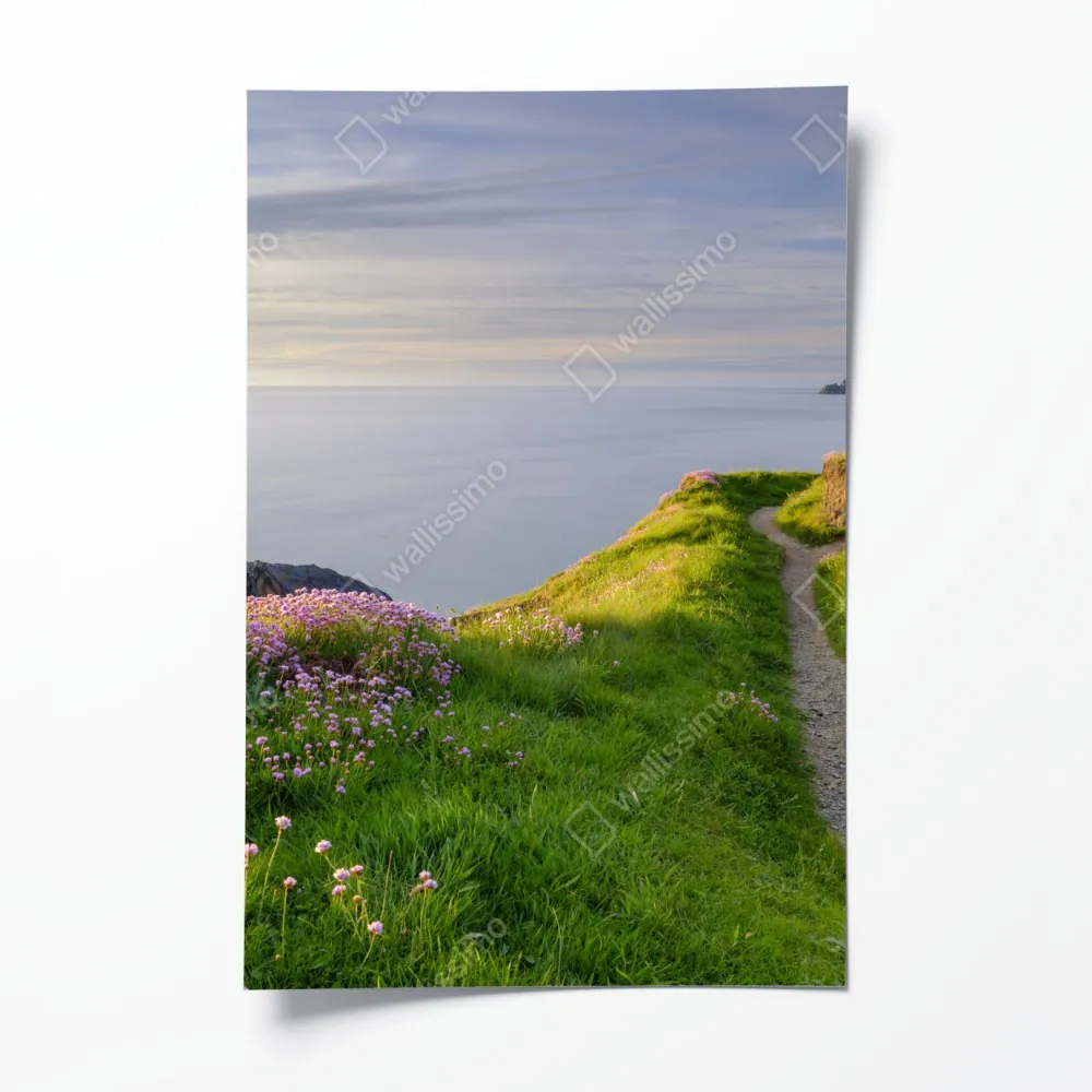 Plakat zatoka Ceibwr ścieżka nadmorska o zmierzchu – Wallissimo® Plakat zatoka Ceibwr ścieżka nadmorska o zmierzchu – Wallissimo®