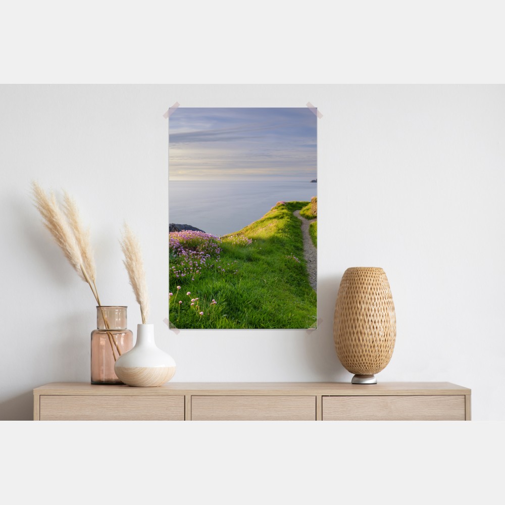 Plakat zatoka Ceibwr ścieżka nadmorska o zmierzchu – Wallissimo® Plakat zatoka Ceibwr ścieżka nadmorska o zmierzchu – Wallissimo®