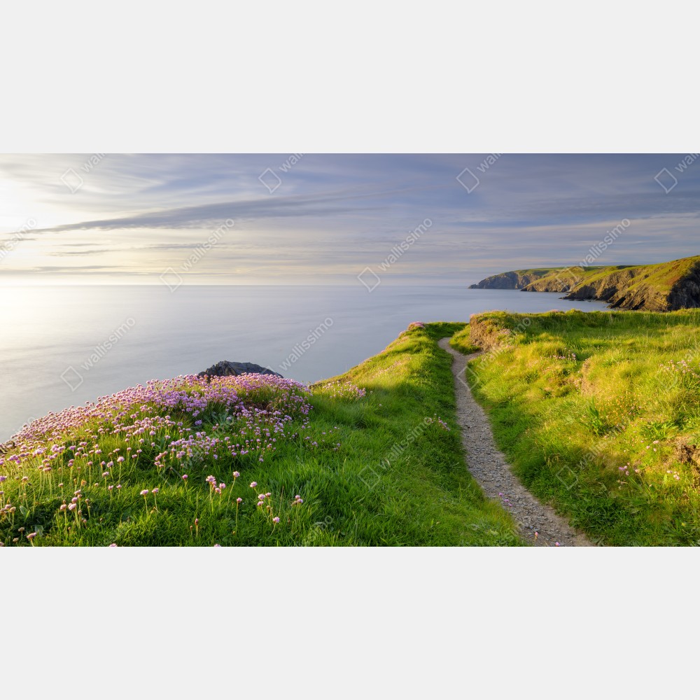 Plakat zatoka Ceibwr ścieżka nadmorska o zmierzchu – Wallissimo® Plakat zatoka Ceibwr ścieżka nadmorska o zmierzchu – Wallissimo®