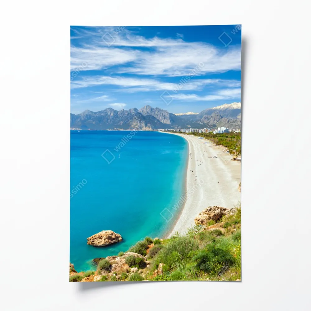 Plakat spokojna plaża Konyaalti, Antalya – Wallissimo® Plakat spokojna plaża Konyaalti, Antalya – Wallissimo®