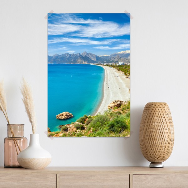 Plakat spokojna plaża Konyaalti, Antalya – Wallissimo® Plakat spokojna plaża Konyaalti, Antalya – Wallissimo®
