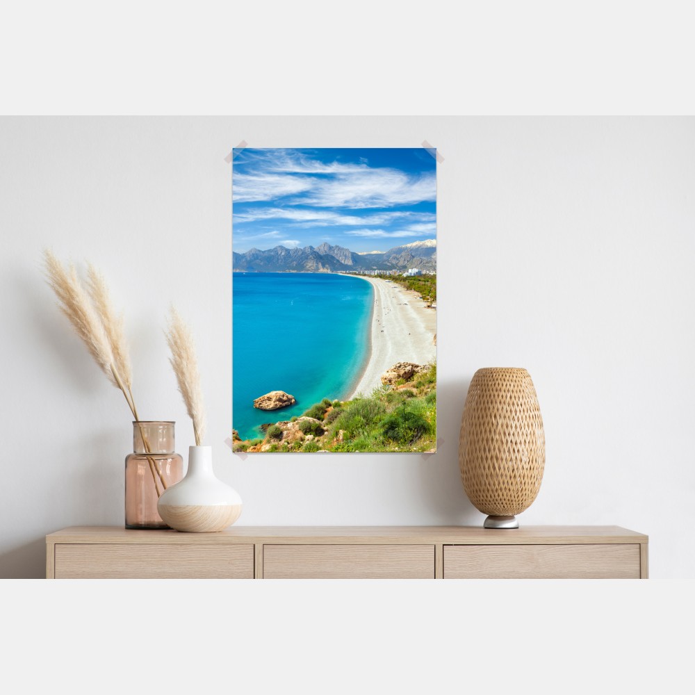 Plakat spokojna plaża Konyaalti, Antalya – Wallissimo® Plakat spokojna plaża Konyaalti, Antalya – Wallissimo®