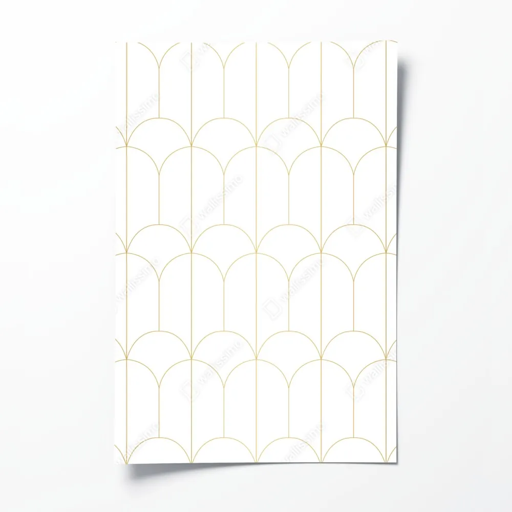 Plakat złoty art deco łukowy wzór – Wallissimo® Plakat złoty art deco łukowy wzór – Wallissimo®