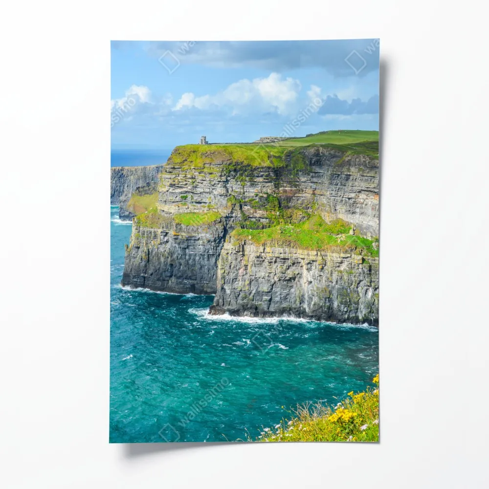 Plakat dramatyczne klify nadmorskie i widok na ocean – Wallissimo® Plakat dramatyczne klify nadmorskie i widok na ocean – Wallissimo®