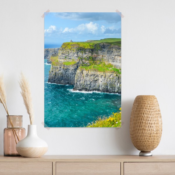 Plakat dramatyczne klify nadmorskie i widok na ocean – Wallissimo® Plakat dramatyczne klify nadmorskie i widok na ocean – Wallissimo®