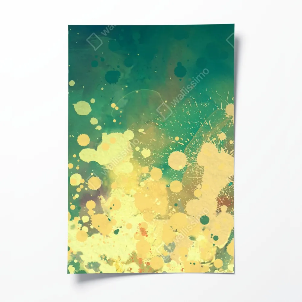Plakat turkusowy wybuch akwareli abstrakcja – Wallissimo® Plakat turkusowy wybuch akwareli abstrakcja – Wallissimo®