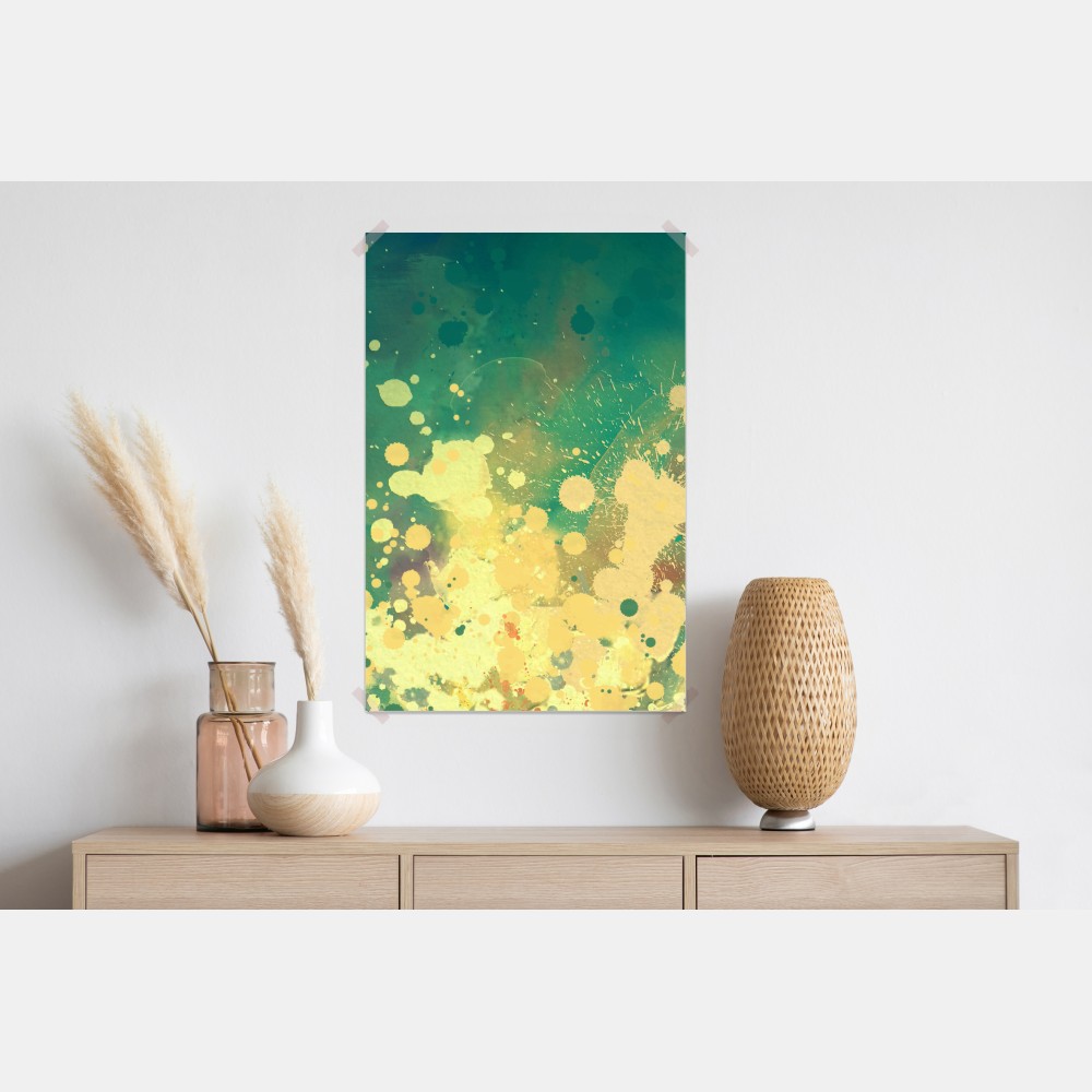 Plakat turkusowy wybuch akwareli abstrakcja – Wallissimo® Plakat turkusowy wybuch akwareli abstrakcja – Wallissimo®