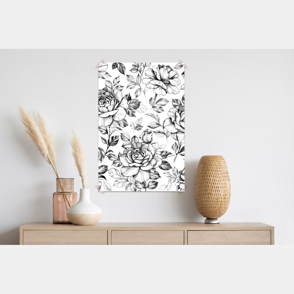 Plakat ręcznie rysowany wzór róż – Wallissimo® Plakat ręcznie rysowany wzór róż – Wallissimo®