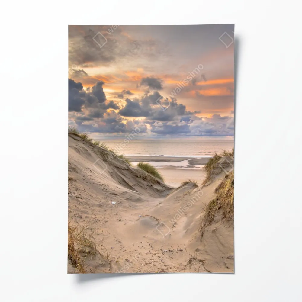 Plakat zachód słońca nad wydmami – Wallissimo® Plakat zachód słońca nad wydmami – Wallissimo®