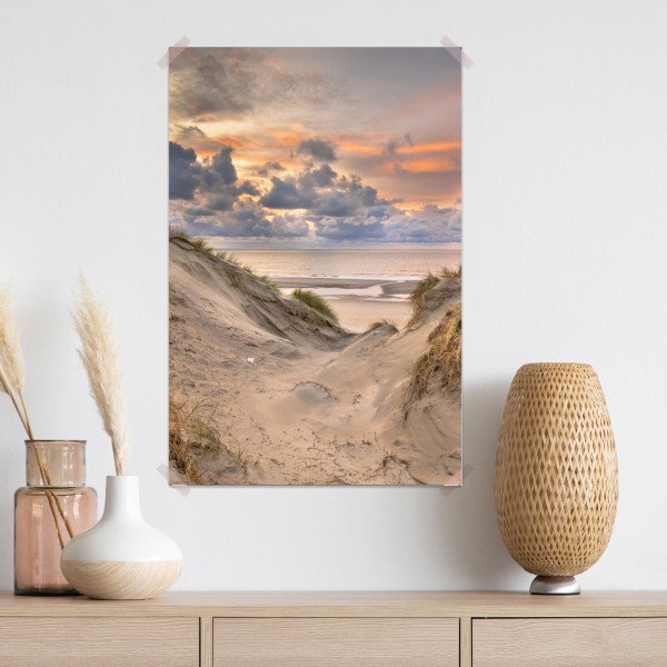 Plakat zachód słońca nad wydmami – Wallissimo® Plakat zachód słońca nad wydmami – Wallissimo®