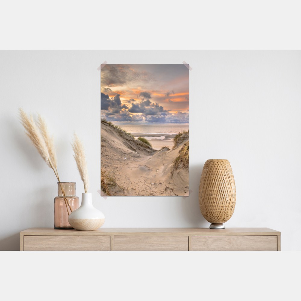Plakat zachód słońca nad wydmami – Wallissimo® Plakat zachód słońca nad wydmami – Wallissimo®