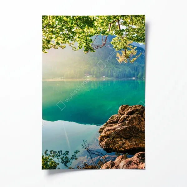 Plakat retro czerwone goździki wzór kwiatowy – Wallissimo®