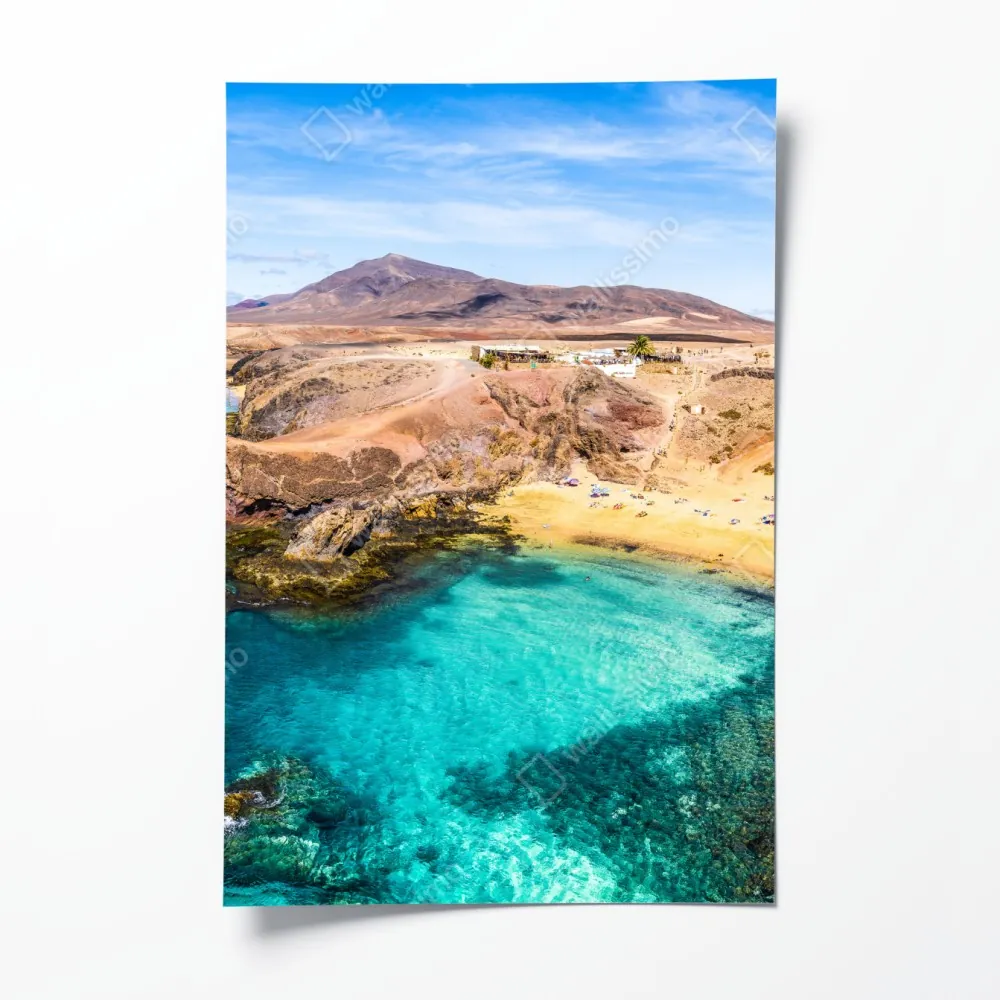 Plakat turkusowa zatoka na plaży Papagayo – Wallissimo® Plakat turkusowa zatoka na plaży Papagayo – Wallissimo®