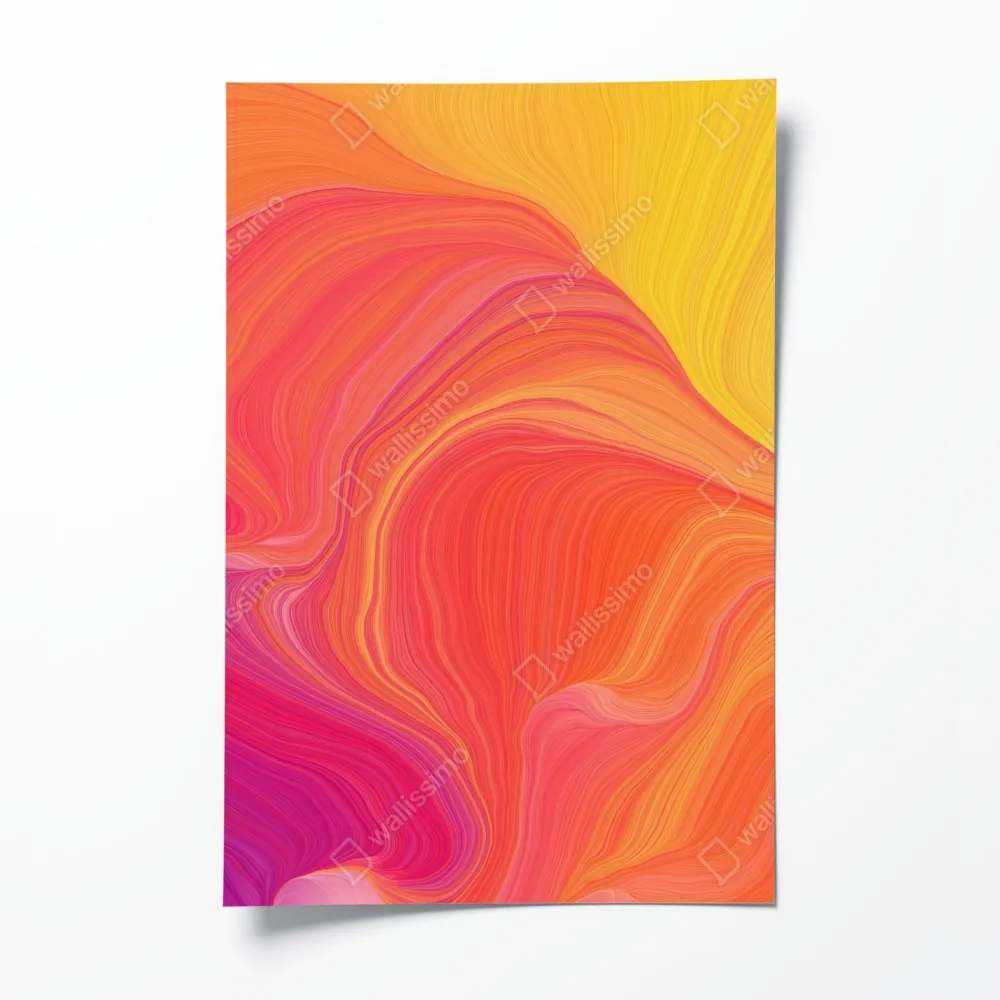 Plakat żywe falujące kolory – Wallissimo® Plakat żywe falujące kolory – Wallissimo®