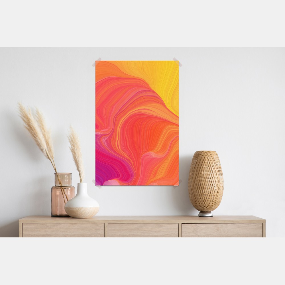 Plakat żywe falujące kolory – Wallissimo® Plakat żywe falujące kolory – Wallissimo®