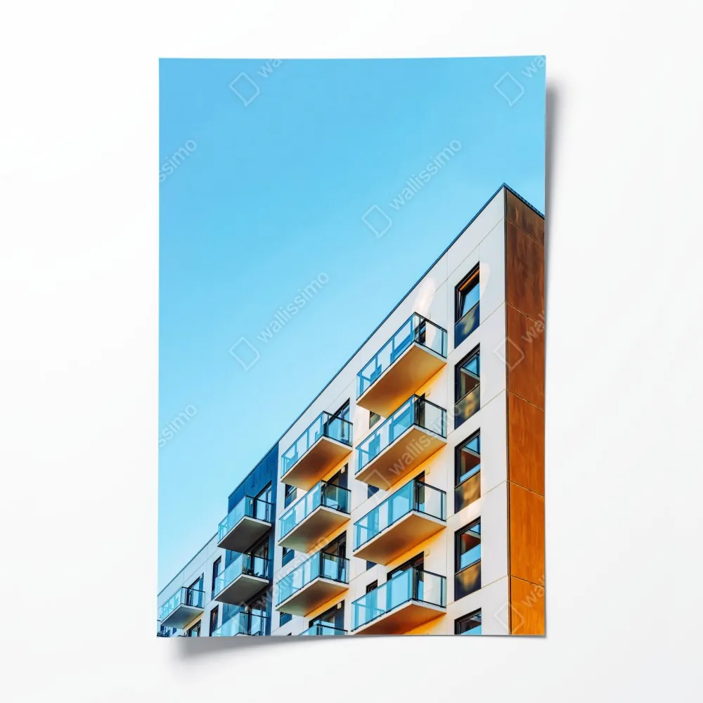 Plakat nowoczesny budynek mieszkalny z balkonami – Wallissimo® Plakat nowoczesny budynek mieszkalny z balkonami – Wallissimo®